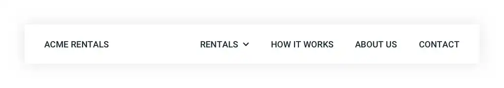 rental-website-navigation-menu
