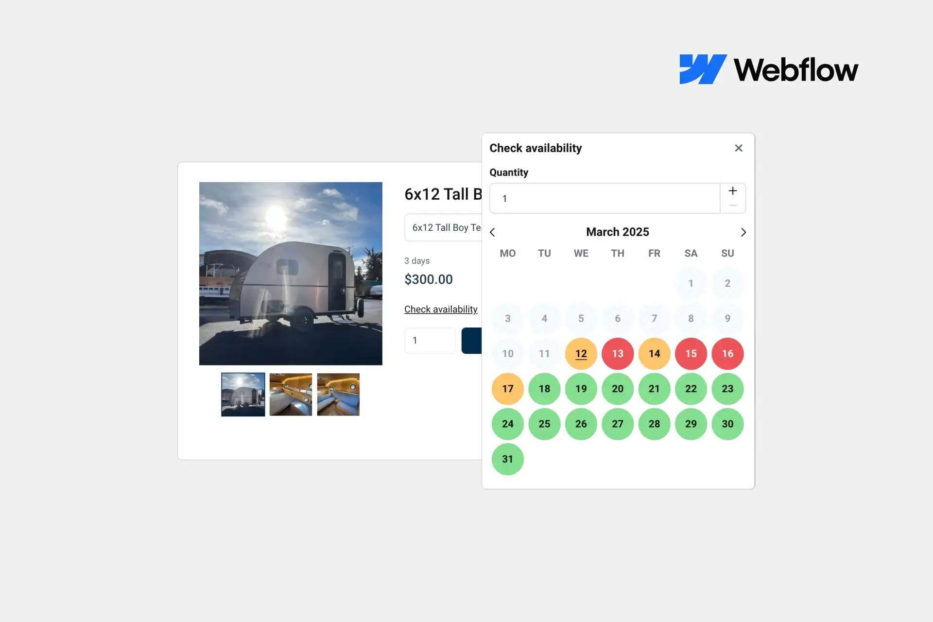 How to Add Equipment Rental Bookings to Your Webflow Website
