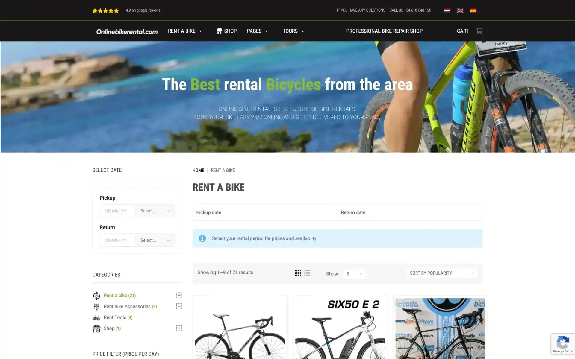Online Bike Rental