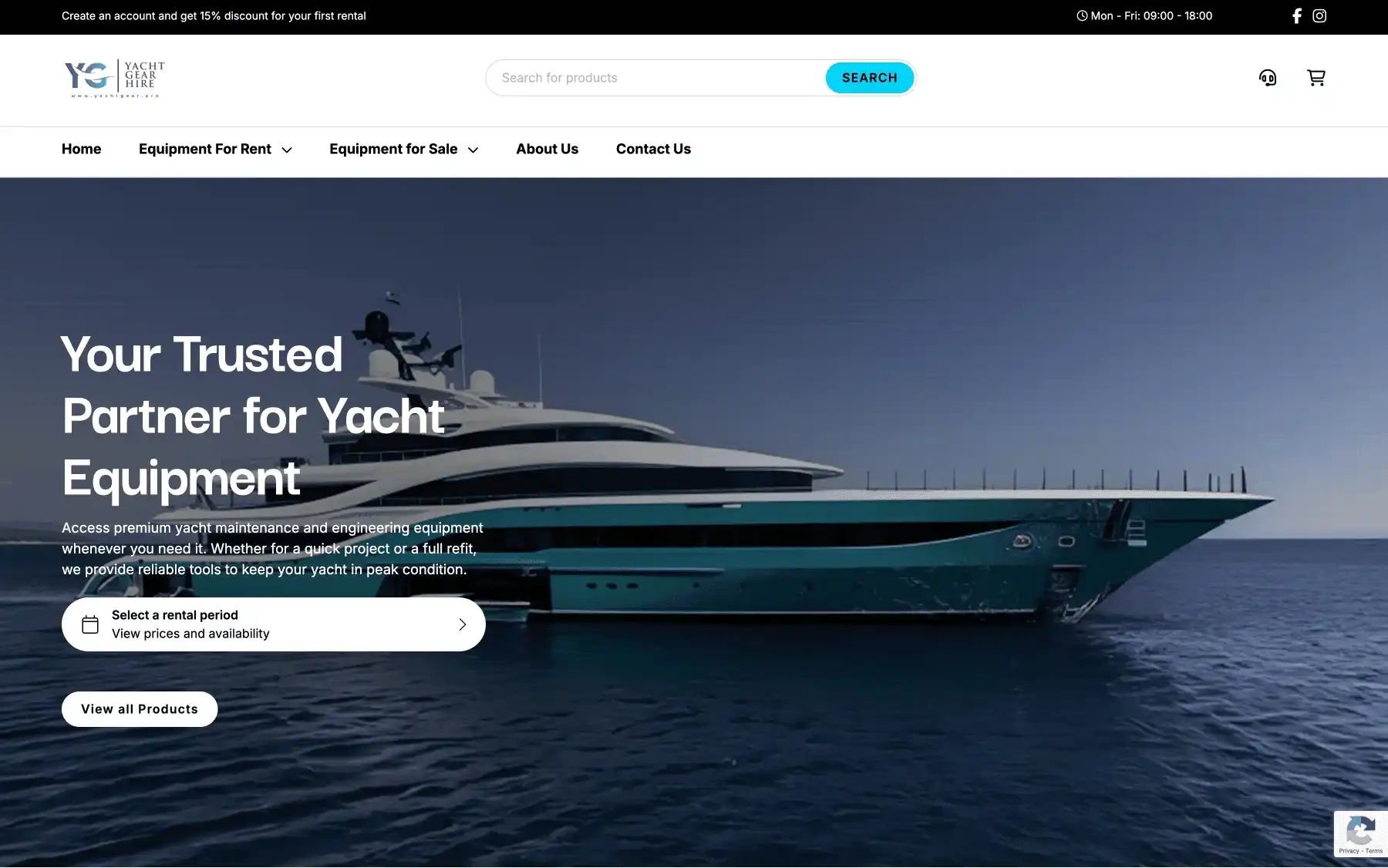 Yacht Gear Hire