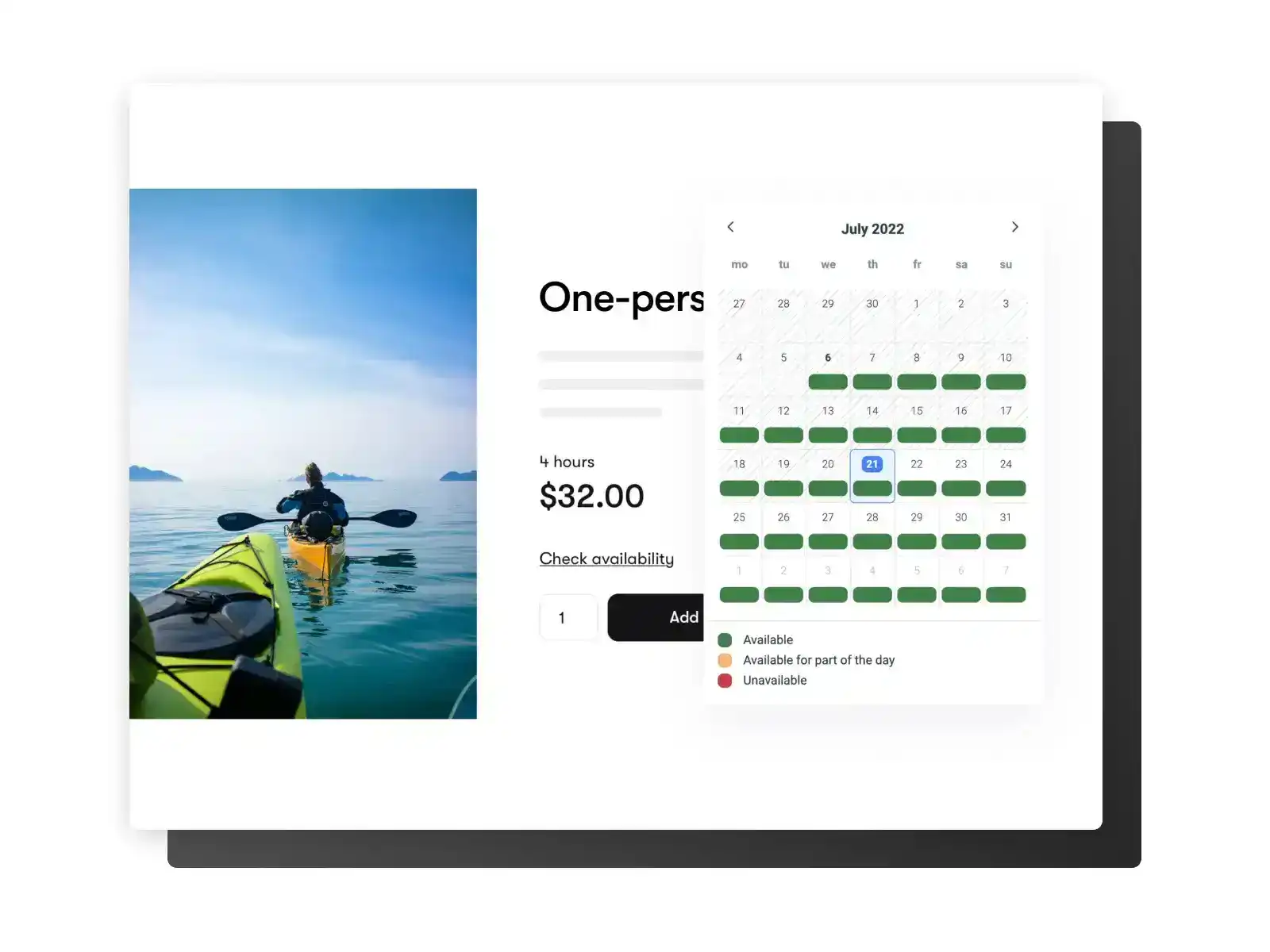 Squarespace booking calendar