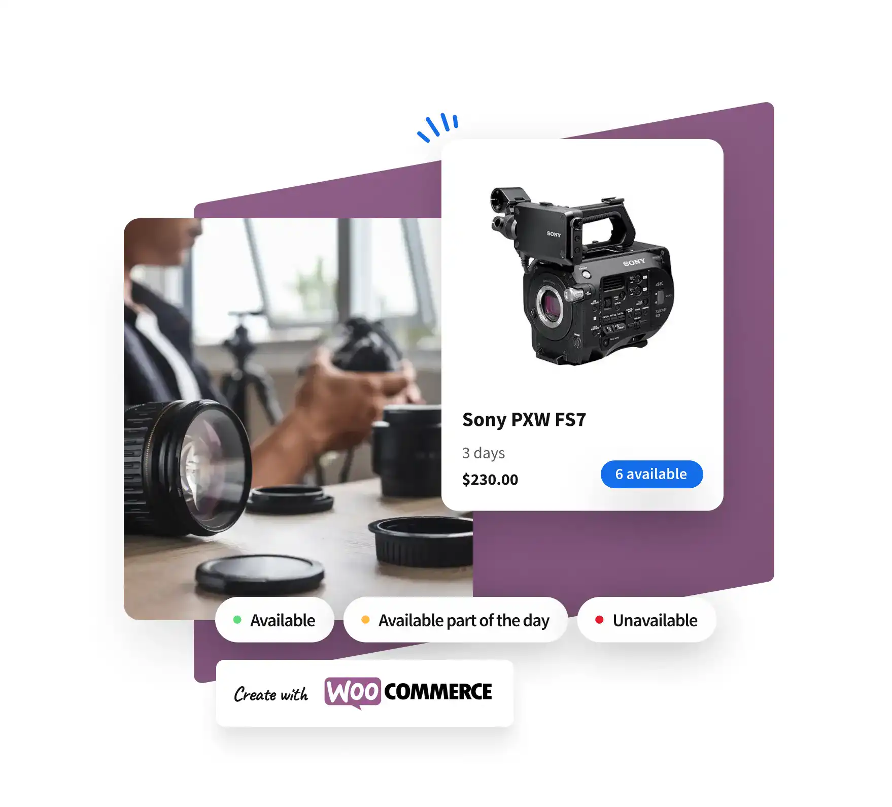 Booqable rental cart on WooCommerce