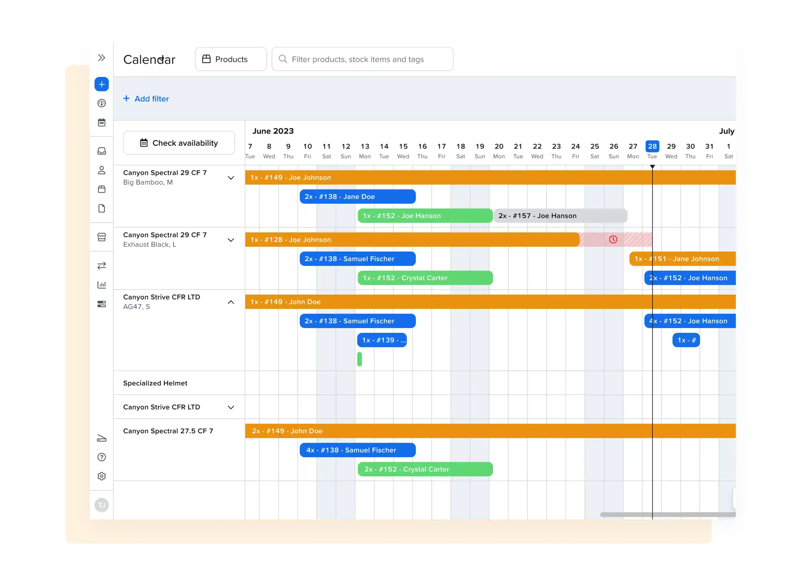 Booking calendar availability up-to-date