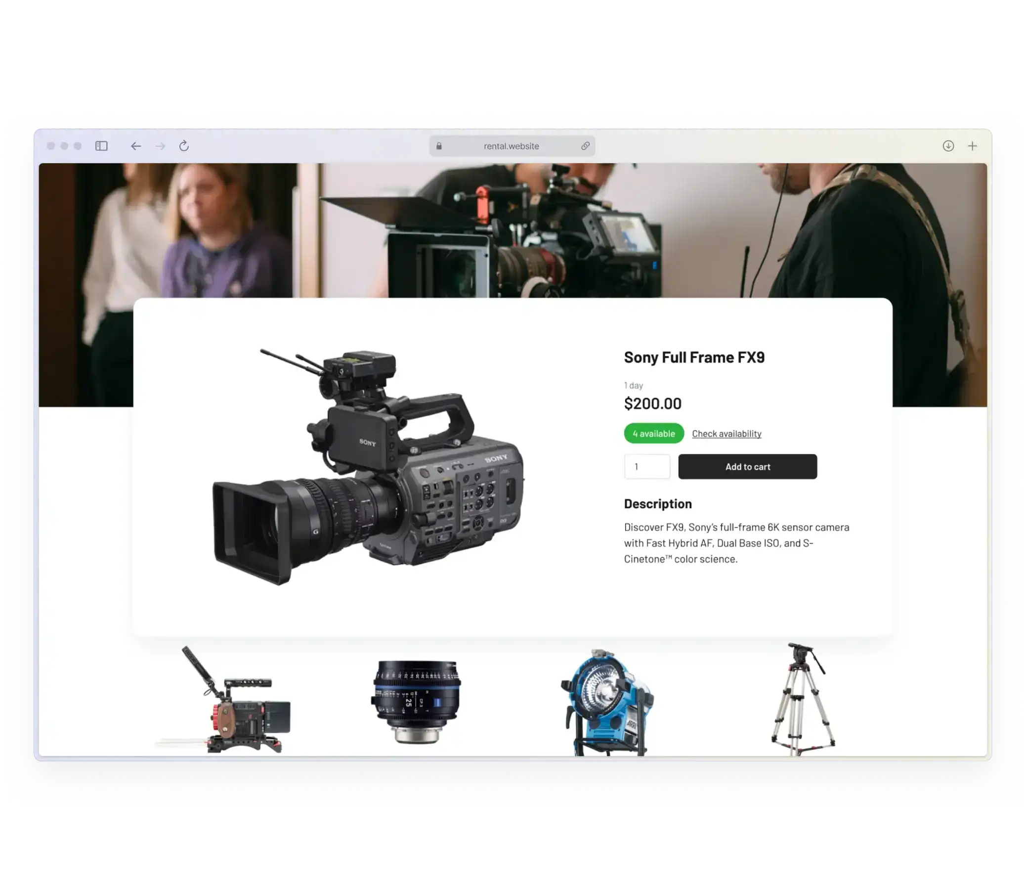 Equipment rental software payment