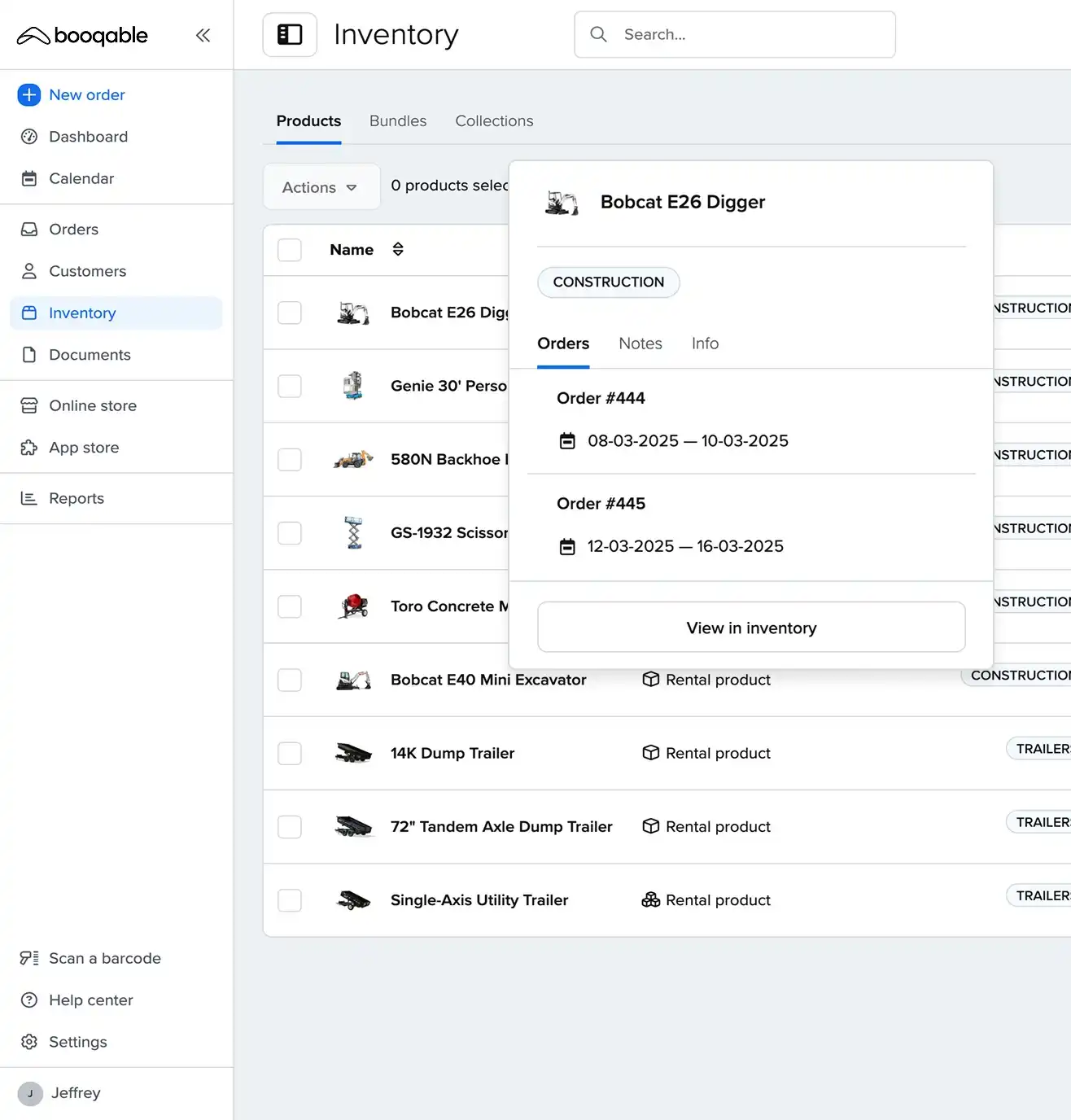 Gestion de l'inventaire