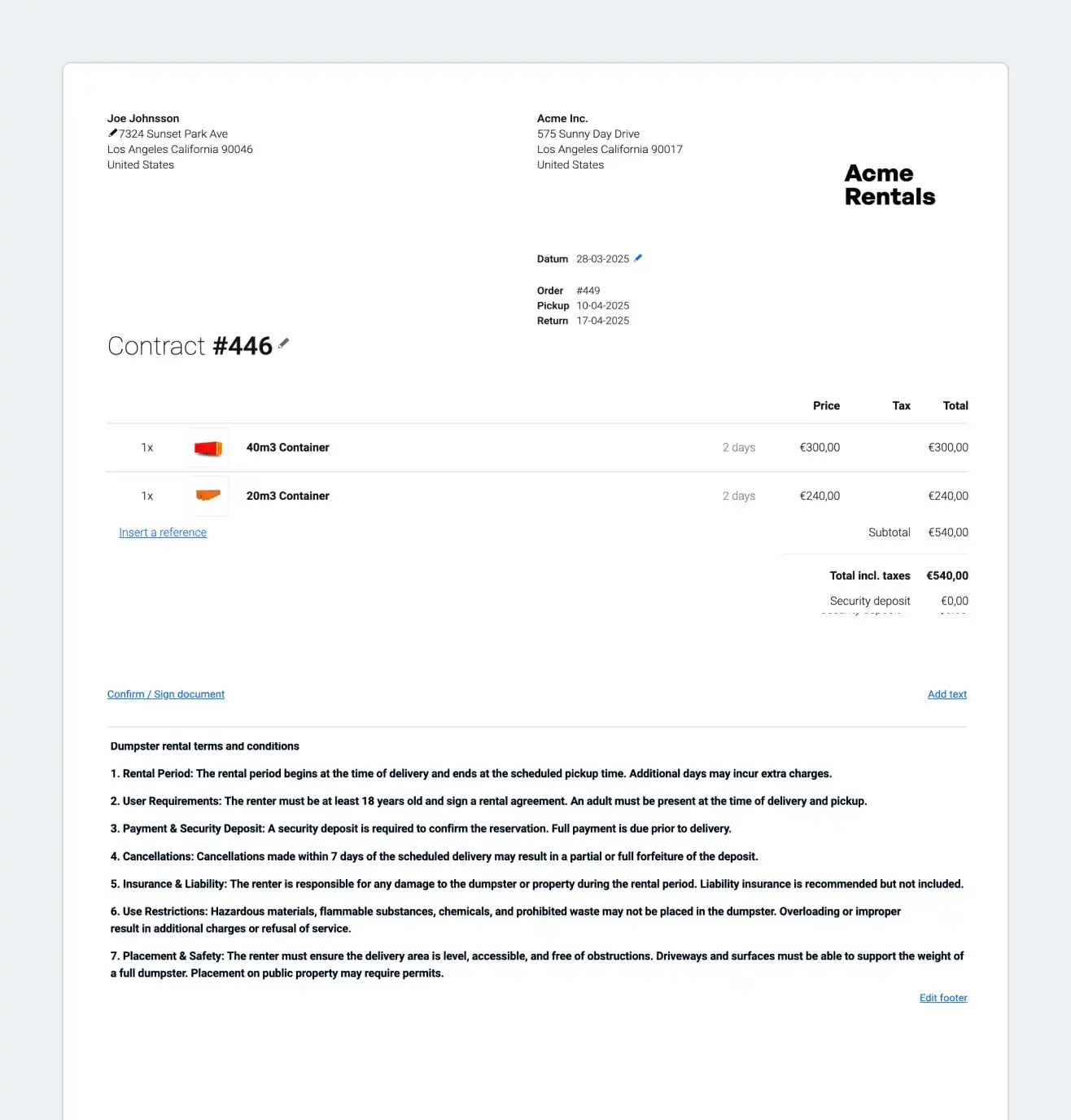 Automatic document generation