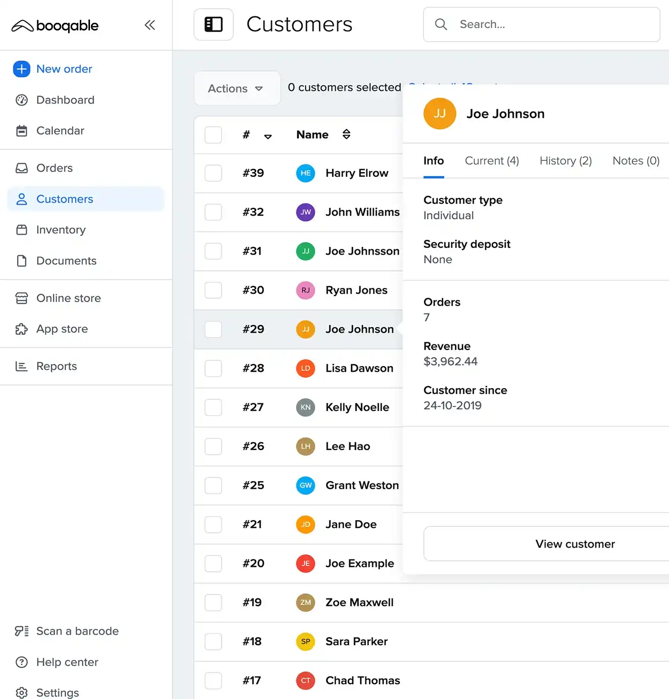 Gestão de encomendas e clientes