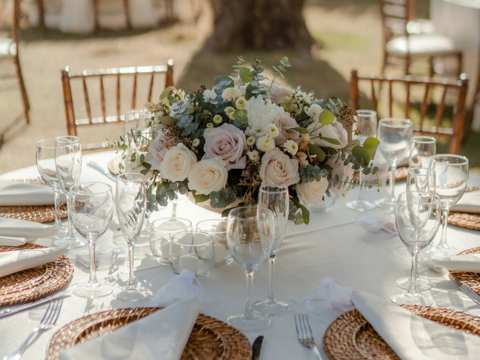 Dinnerware, glassware, and flatware