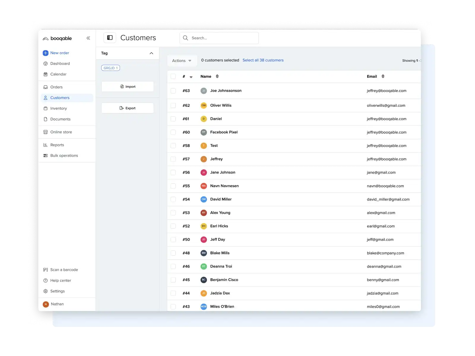 Rental software screenshot