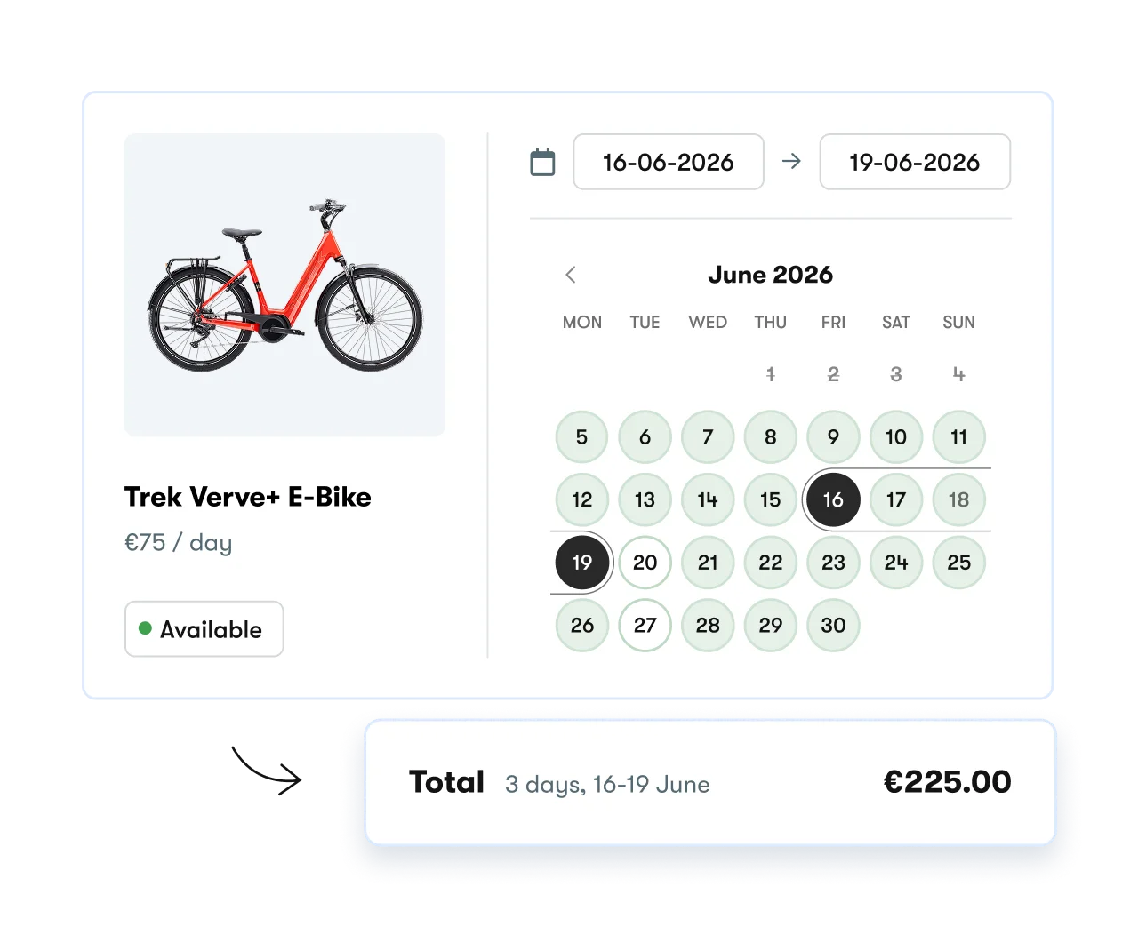Rental period and pricing settings in Booqable