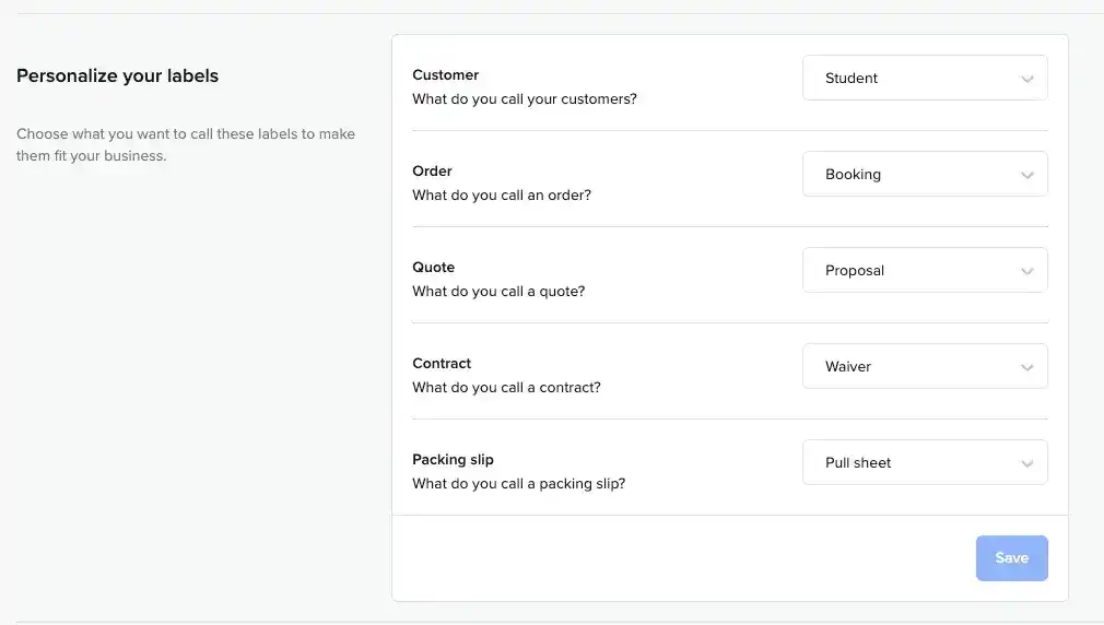 Introducing label personalization