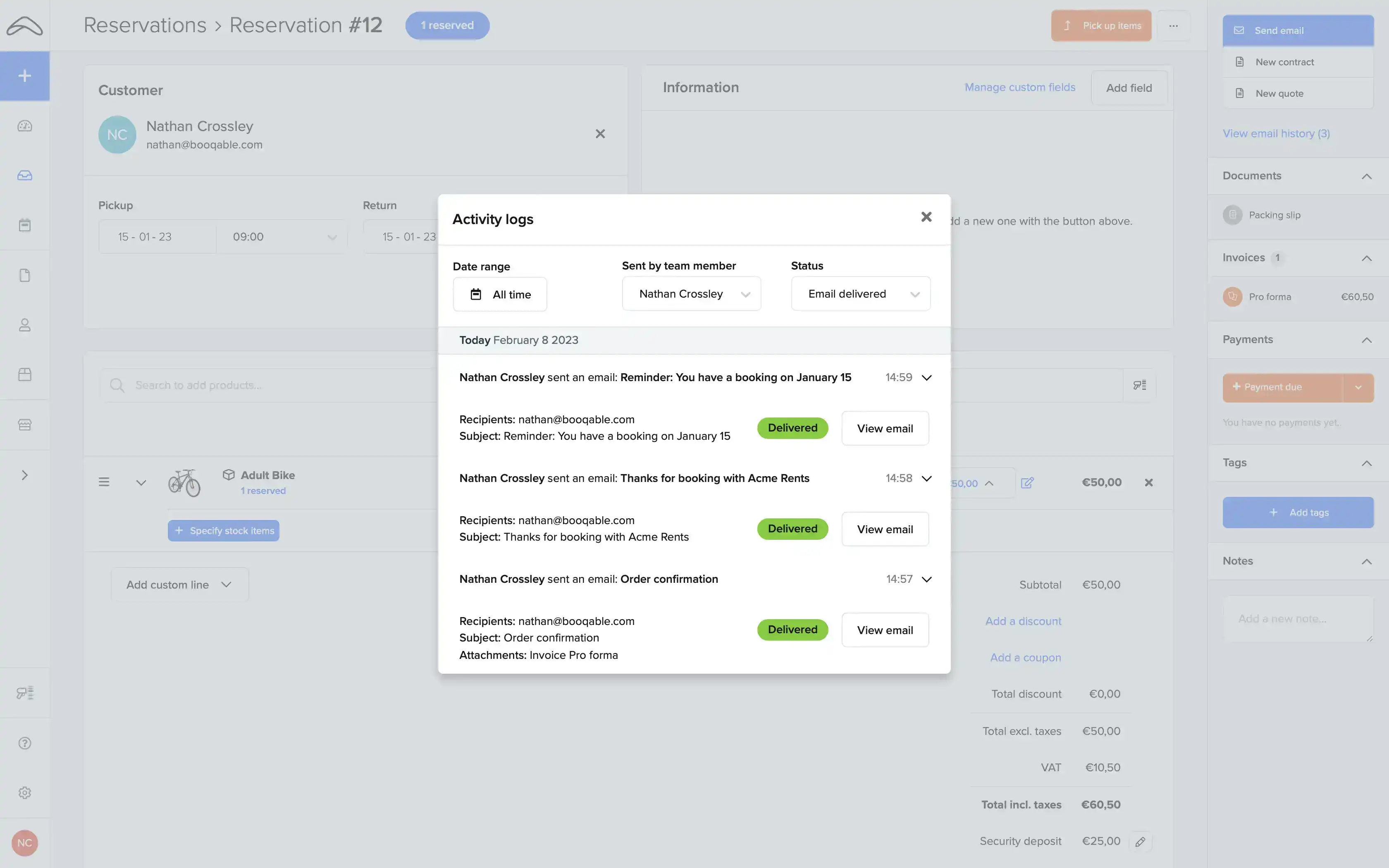 Get more insights into communication history with new email activity logs