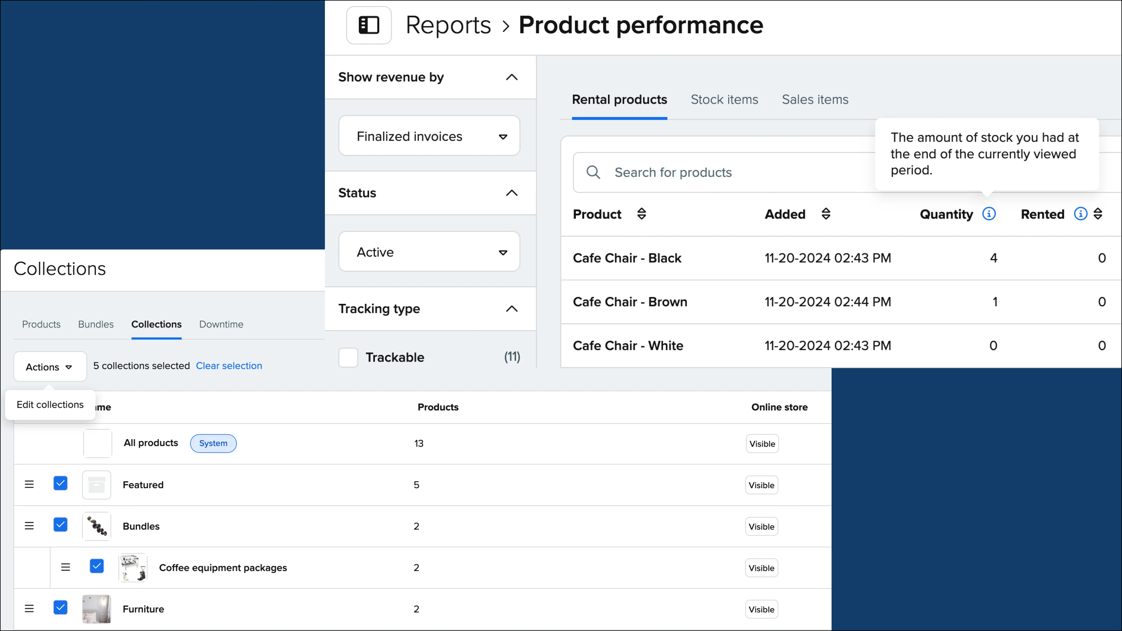 What’s new: New bulk operations and tooltips added to the Product Performance report