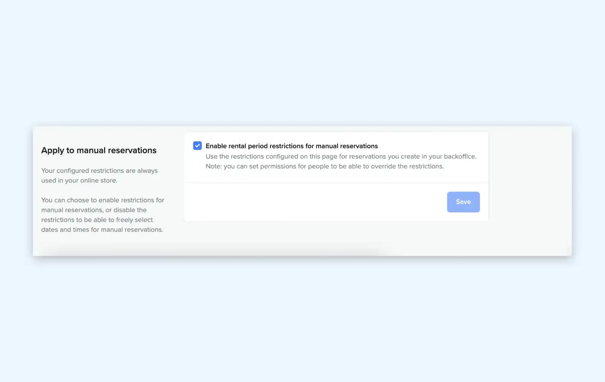 Match Online Rental Periods to Manual Orders