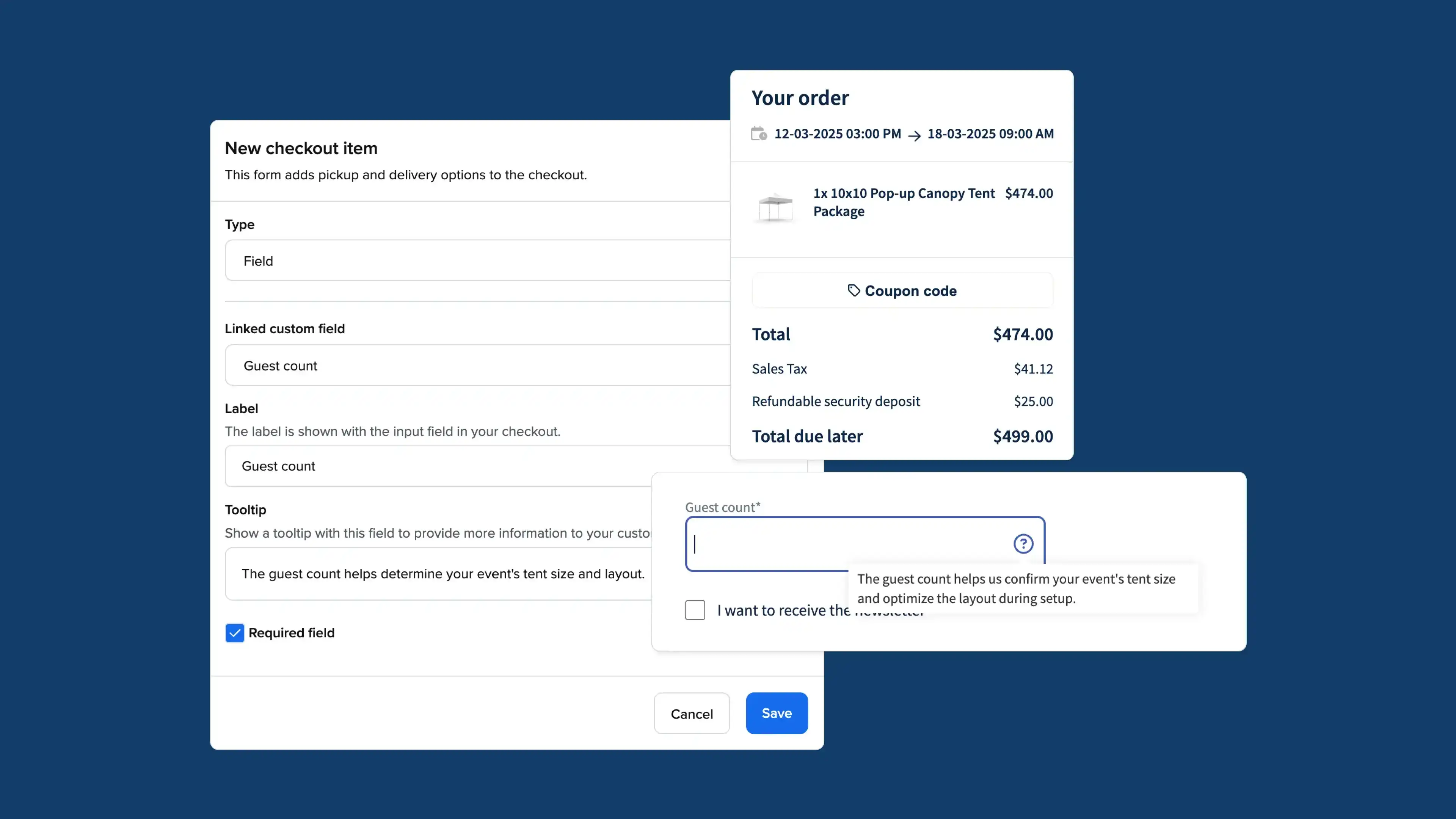 Week 9 2025: Checkout tooltips for custom fields