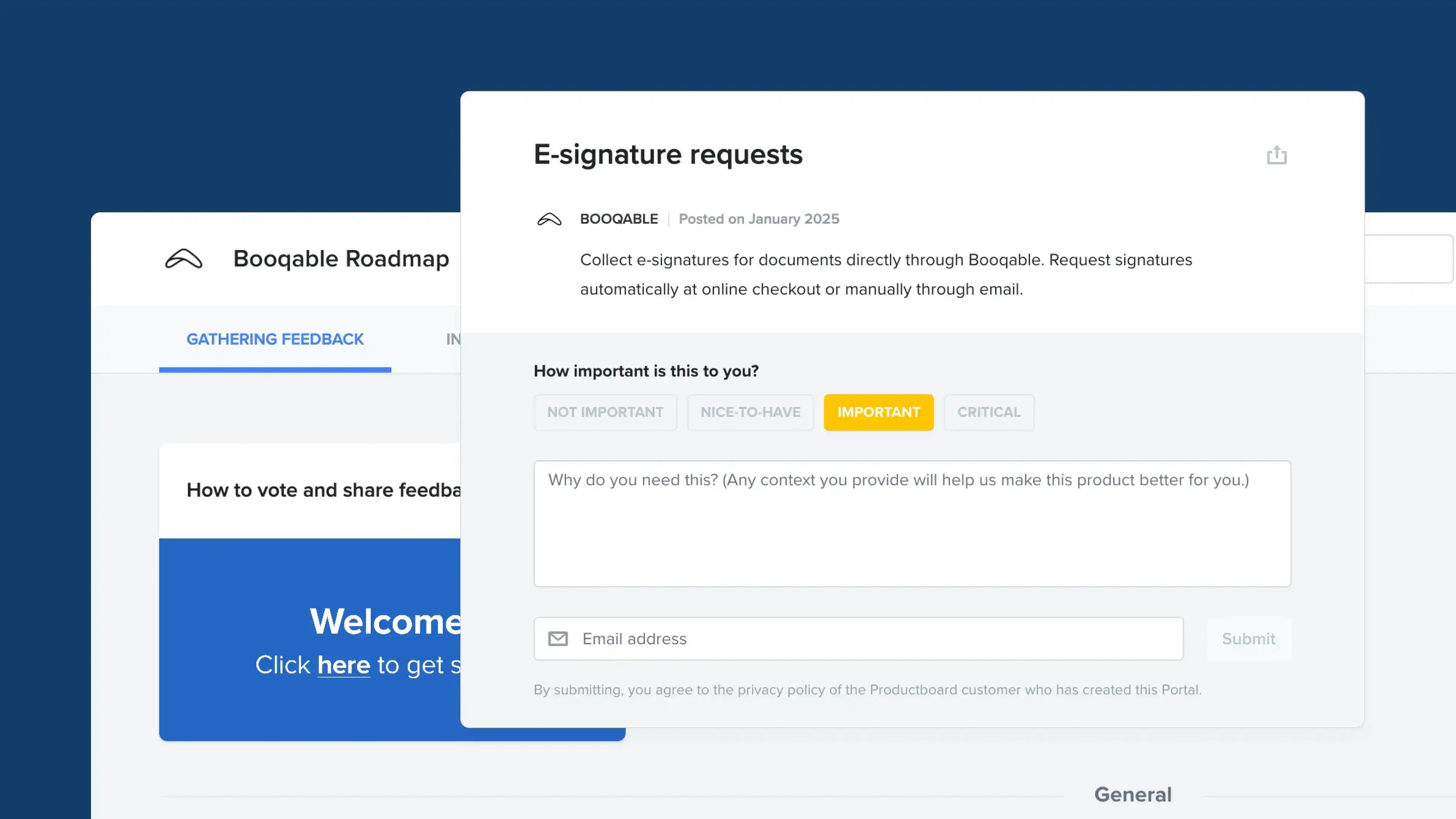 Week 10 2025: Feature voting for Booqable & Preview card enhancements